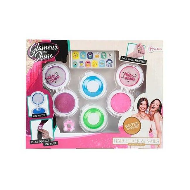 Set creta par 4 culori cu suport inclus Glamour Shine Toi-Toys TT45745A BBJTT45745A_Initiala