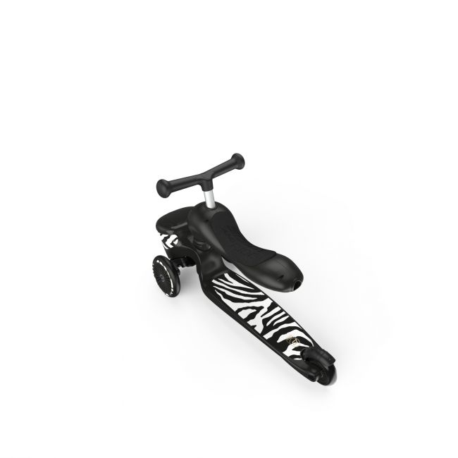 Trotineta Copii Cu Sezut, Suport Jucarie, Transformabila 2in1, Highwaykick 1 Lifestyle Zebra, 1-5 Ani, Pana La 50 Kg, Scoot  Ride Pjb96606