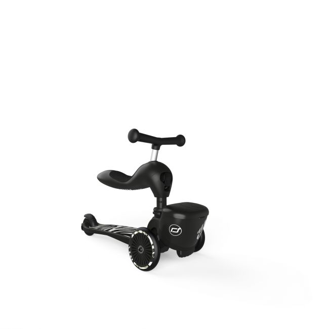 Trotineta Copii Cu Sezut, Suport Jucarie, Transformabila 2in1, Highwaykick 1 Lifestyle Zebra, 1-5 Ani, Pana La 50 Kg, Scoot  Ride Pjb96606