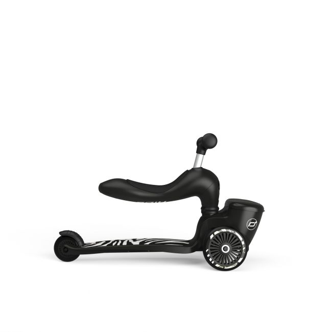 Trotineta Copii Cu Sezut, Suport Jucarie, Transformabila 2in1, Highwaykick 1 Lifestyle Zebra, 1-5 Ani, Pana La 50 Kg, Scoot  Ride Pjb96606