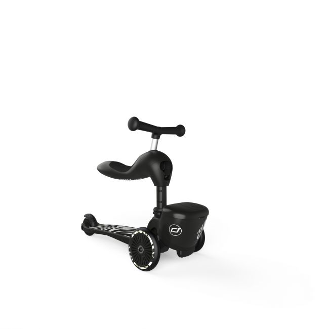 Trotineta Copii Cu Sezut, Suport Jucarie, Transformabila 2in1, Highwaykick 1 Lifestyle Zebra, 1-5 Ani, Pana La 50 Kg, Scoot  Ride Pjb96606