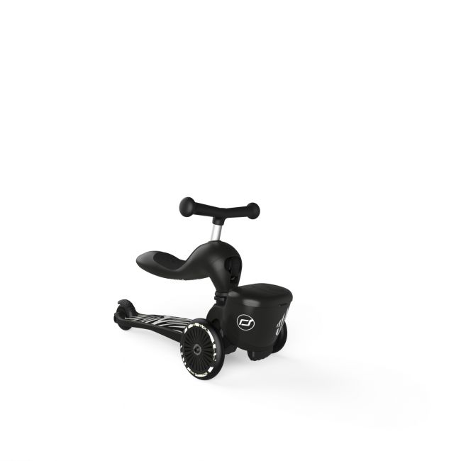 Trotineta Copii Cu Sezut, Suport Jucarie, Transformabila 2in1, Highwaykick 1 Lifestyle Zebra, 1-5 Ani, Pana La 50 Kg, Scoot  Ride Pjb96606