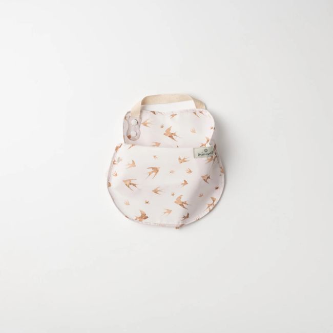 Baveta bebelusi 2 in 1 Miniware Catch & Cover, Golden Swallow JEMmw_CCGS