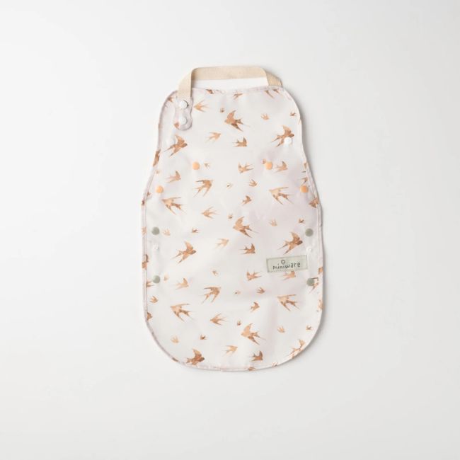 Baveta bebelusi 2 in 1 Miniware Catch & Cover, Golden Swallow JEMmw_CCGS