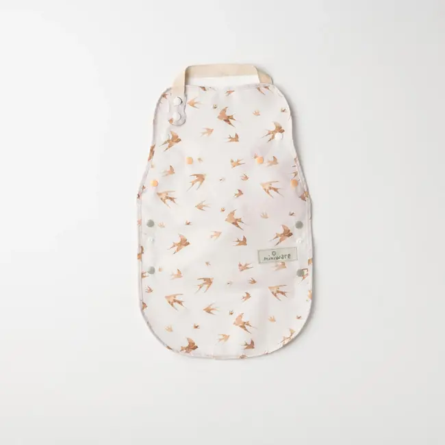 Baveta bebelusi 2 in 1 Miniware Catch & Cover, Golden Swallow JEMmw_CCGS
