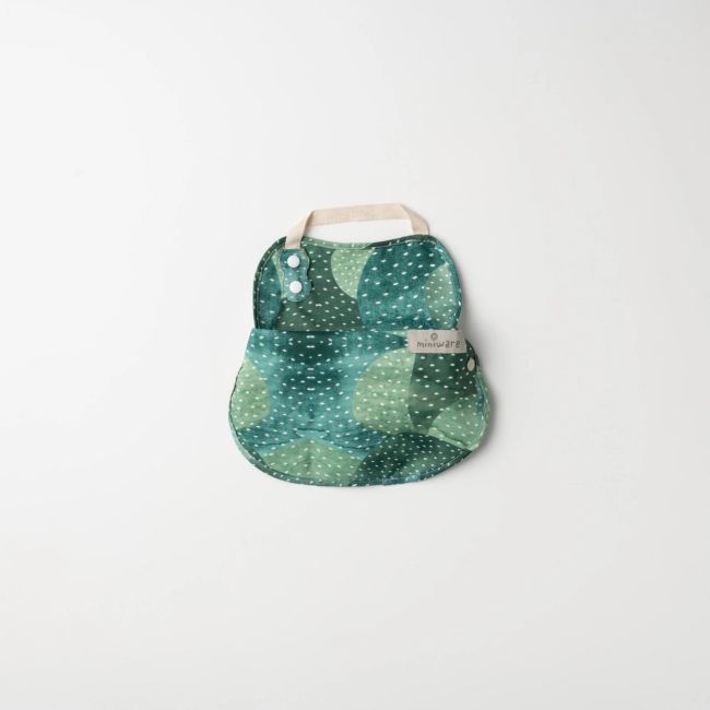Baveta bebelusi 2 in 1 Miniware Catch & Cover, Prickly Pear JEMmw_CCPP