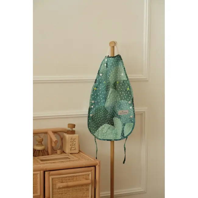 Baveta bebelusi 2 in 1 Miniware Catch & Cover, Prickly Pear JEMmw_CCPP