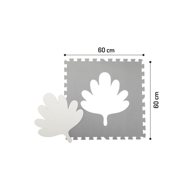 Covoras de joaca puzzle 120x120 cm Momi, Feli - Grey KRTAKCE00029