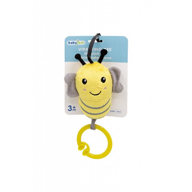 Jucarie cu vibratii pentru bebelusi BabyJem, Albinuta din plus, 6 luni+ (Culoare: Galben) JEMbj_8322