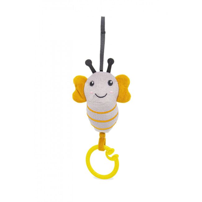 Jucarie cu vibratii pentru bebelusi BabyJem, Albinuta din plus, 6 luni+ (Culoare: Gri) JEMbj_8321