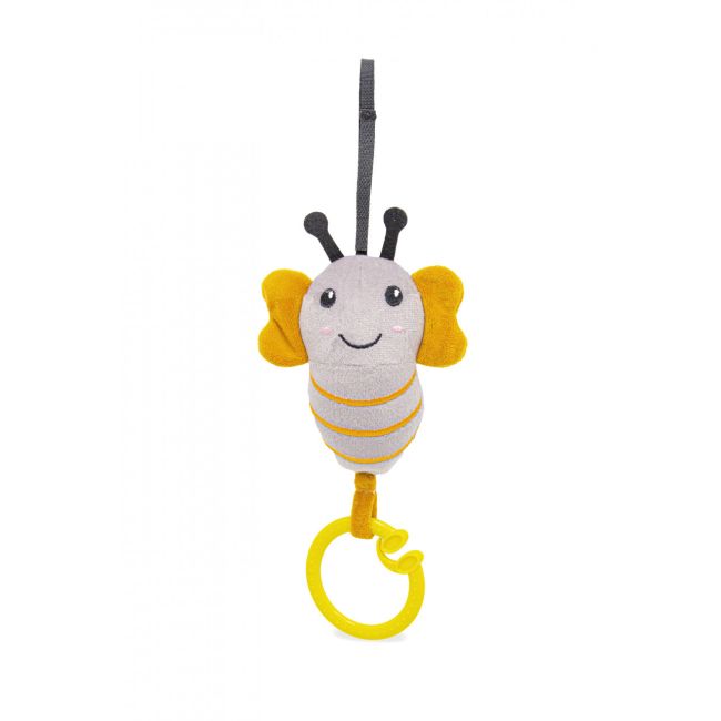Jucarie cu vibratii pentru bebelusi BabyJem, Albinuta din plus, 6 luni+ (Culoare: Gri) JEMbj_8321