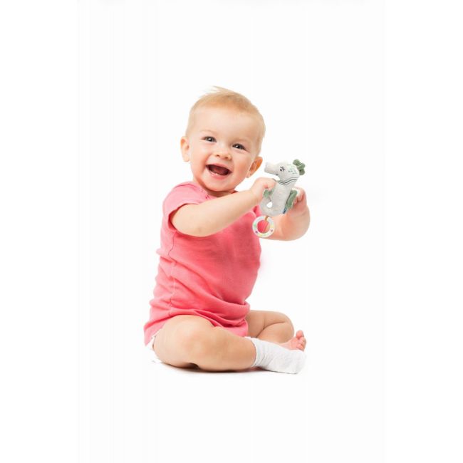 Jucarie zornaitoare BabyJem, Calut de mare din plus, 3 luni+ (Culoare: Portocaliu) JEMbj_8182