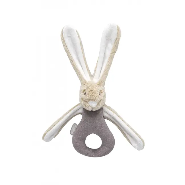 Jucarie zornaitoare bebelusi BabyJem, Iepuras din plus, 3 luni+ (Culoare: Maro) JEMbj_8421