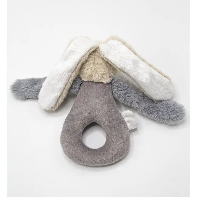 Jucarie zornaitoare bebelusi BabyJem, Iepuras din plus, 3 luni+ (Culoare: Maro) JEMbj_8421