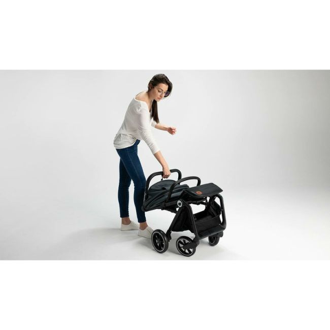 Lionelo - Carucior sport Cloe, De la nastere, Cu accesorii, Cadru din aluminiu, 0-22 kg, Usor, Pliabil cu o singura mana, Ideal pentru toate tipurile de suprafete, Maro BYNLO-CLOE_BROWN_RUST