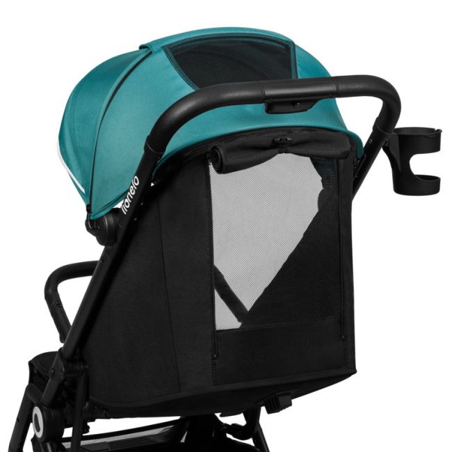 Lionelo - Carucior sport Cloe, De la nastere, Cu accesorii, Cadru din aluminiu, 0-22 kg, Usor, Pliabil cu o singura mana, Ideal pentru toate tipurile de suprafete, Verde smarald BYNLO-CLOE_GREEN_EMERALD
