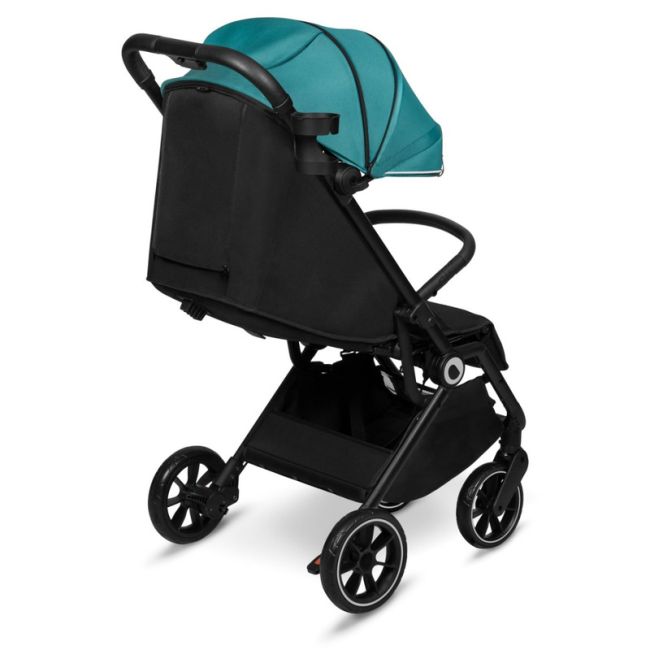 Lionelo - Carucior sport Cloe, De la nastere, Cu accesorii, Cadru din aluminiu, 0-22 kg, Usor, Pliabil cu o singura mana, Ideal pentru toate tipurile de suprafete, Verde smarald BYNLO-CLOE_GREEN_EMERALD