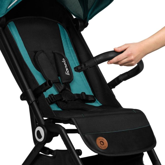 Lionelo - Carucior sport Cloe, De la nastere, Cu accesorii, Cadru din aluminiu, 0-22 kg, Usor, Pliabil cu o singura mana, Ideal pentru toate tipurile de suprafete, Verde smarald BYNLO-CLOE_GREEN_EMERALD