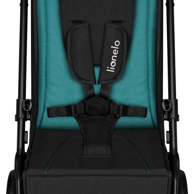 Lionelo - Carucior sport Cloe, De la nastere, Cu accesorii, Cadru din aluminiu, 0-22 kg, Usor, Pliabil cu o singura mana, Ideal pentru toate tipurile de suprafete, Verde smarald BYNLO-CLOE_GREEN_EMERALD