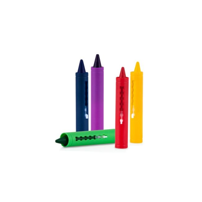 Nuby - Set 5 creioane colorate pentru baie, 36+ BYNID6156