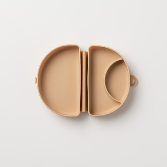 Recipient diversificare hrana bebelusi Miniware Silifold, 100% din silicon alimentar, Almond Butter JEMmw_SLFSAB