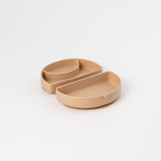 Recipient diversificare hrana bebelusi Miniware Silifold, 100% din silicon alimentar, Almond Butter JEMmw_SLFSAB