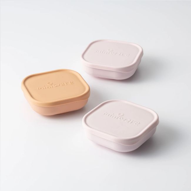 Set 3 boluri pentru hrana bebelusi Miniware Snack Bowl, 100% din materiale naturale biodegradabile, Cotton Candy+Toffee+Vanilla JEMmw_MWSB3CTV