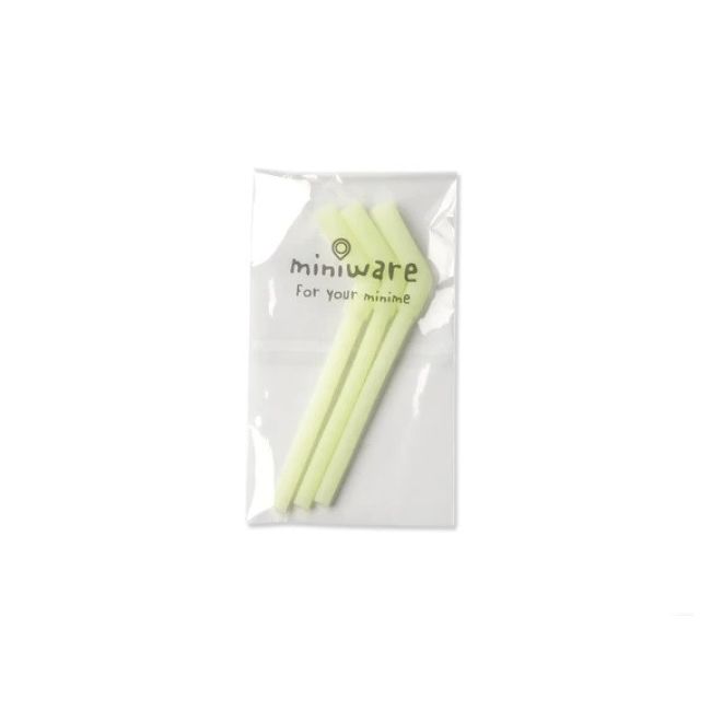 Set de 3 paie reutilizabile Miniware, 100% din silicon alimentar, Key Lime JEMmw_MWSSW3KL