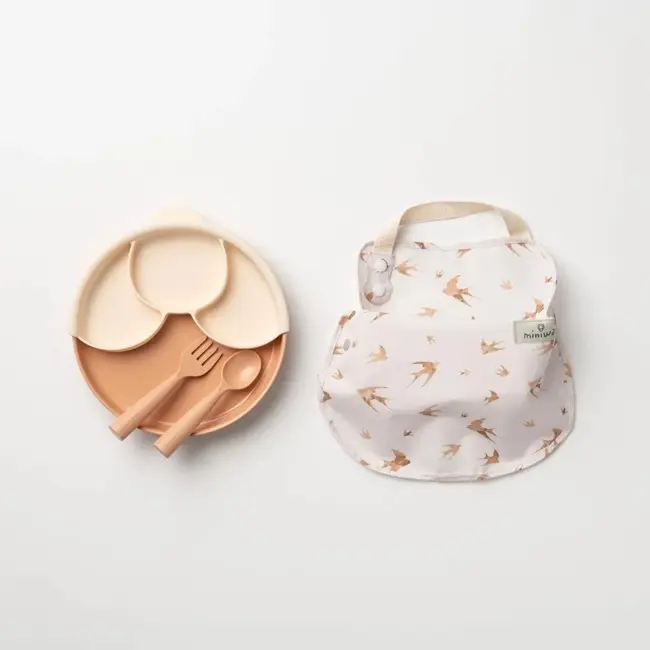 Set diversificare hrana bebelusi Miniware Mini Sous Chef 100% din materiale naturale biodegradabile, 6 piese, Golden Harvest JEMmw_MSCGH-T