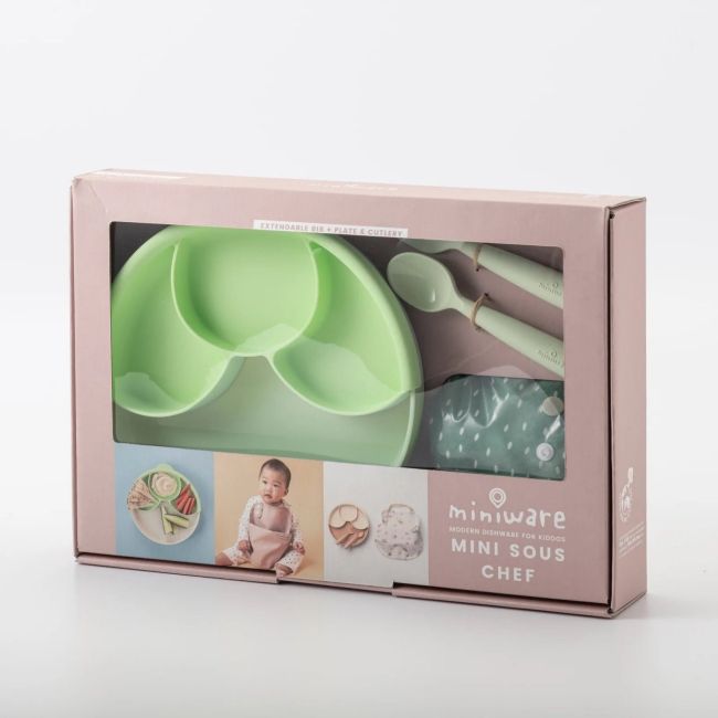 Set diversificare hrana bebelusi Miniware Mini Sous Chef 100% din materiale naturale biodegradabile, 6 piese, Hot succulent JEMmw_MSCHS-T