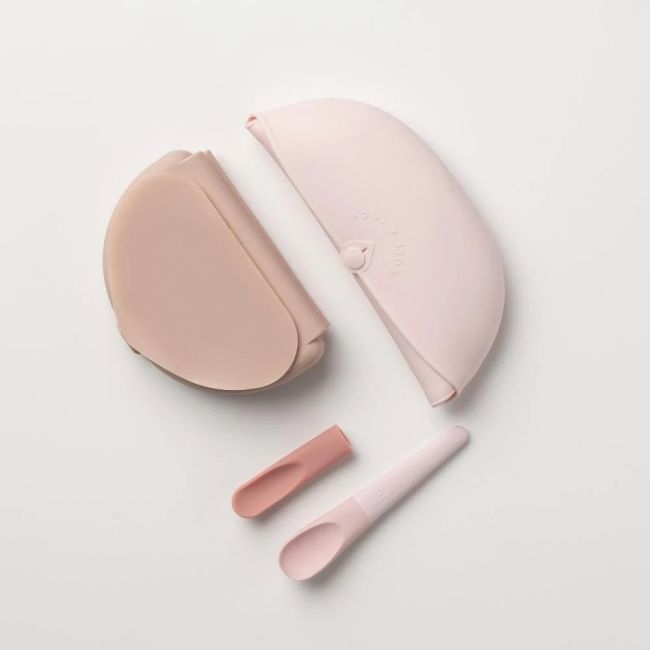 Set diversificare hrana bebelusi Miniware Sili Mini GO, 100% din materiale naturale biodegradabile, 3 piese, Pink Antioxidant JEMmw_SMG7PA