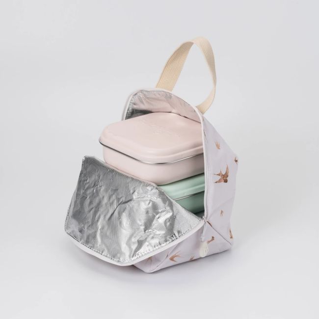 Set geanta termoizolanta Mealtote cu cutie Grow bento, Miniware Ready Go! Bento, 4 piese, Golden Swallow JEMmw_RGBGS