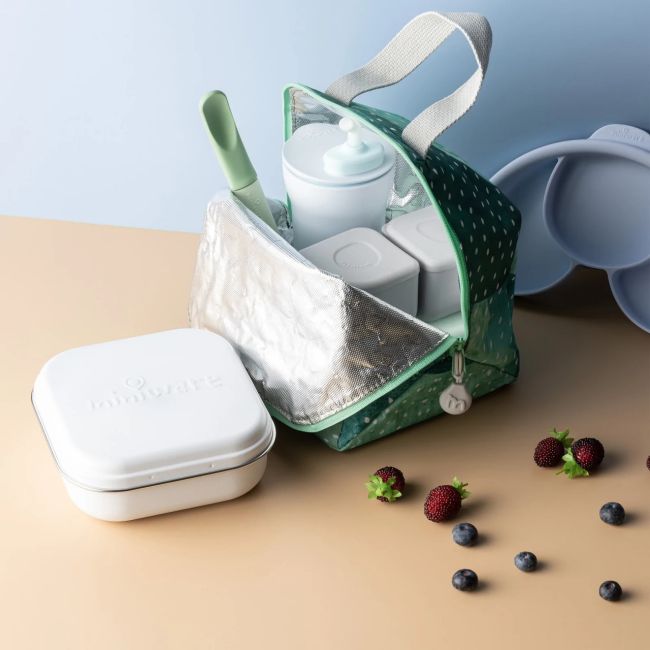 Set geanta termoizolanta Mealtote cu cutie Grow bento, Miniware Ready Go! Bento, 4 piese, Prickly Pear JEMmw_RGBPP