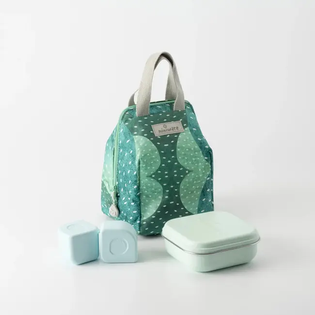 Set geanta termoizolanta Mealtote cu cutie Grow bento, Miniware Ready Go! Bento, 4 piese, Prickly Pear JEMmw_RGBPP