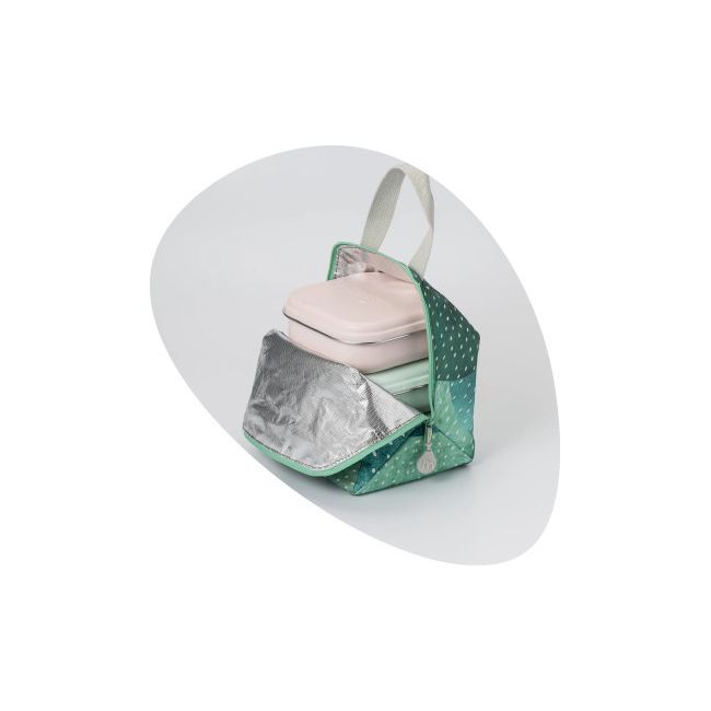 Set geanta termoizolanta Mealtote cu cutie Grow bento, Miniware Ready Go! Bento, 4 piese, Prickly Pear JEMmw_RGBPP