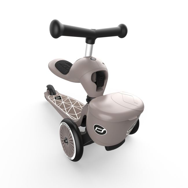 Trotineta Copii Cu Sezut, Suport Jucarie, Transformabila 2in1, Highwaykick 1 Lifestyle Brownlines, 1-5 Ani, Pana La 50 Kg, Scoot  Ride Pjb96605