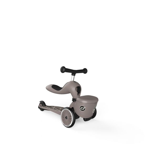 Trotineta Copii Cu Sezut, Suport Jucarie, Transformabila 2in1, Highwaykick 1 Lifestyle Brownlines, 1-5 Ani, Pana La 50 Kg, Scoot  Ride Pjb96605