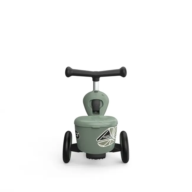 Trotineta Copii Cu Sezut, Suport Jucarie, Transformabila 2in1, Highwaykick 1 Lifestyle Greenlines, 1-5 Ani, Pana La 50 Kg, Scoot  Ride Pjb96604