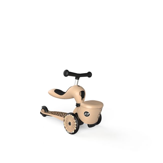 Trotineta Copii Cu Sezut, Suport Jucarie, Transformabila 2in1, Highwaykick 1 Lifestyle Leopard, 1-5 Ani, Pana La 50 Kg, Scoot  Ride Pjb96607