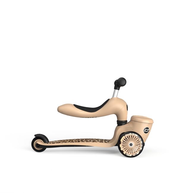 Trotineta Copii Cu Sezut, Suport Jucarie, Transformabila 2in1, Highwaykick 1 Lifestyle Leopard, 1-5 Ani, Pana La 50 Kg, Scoot  Ride Pjb96607