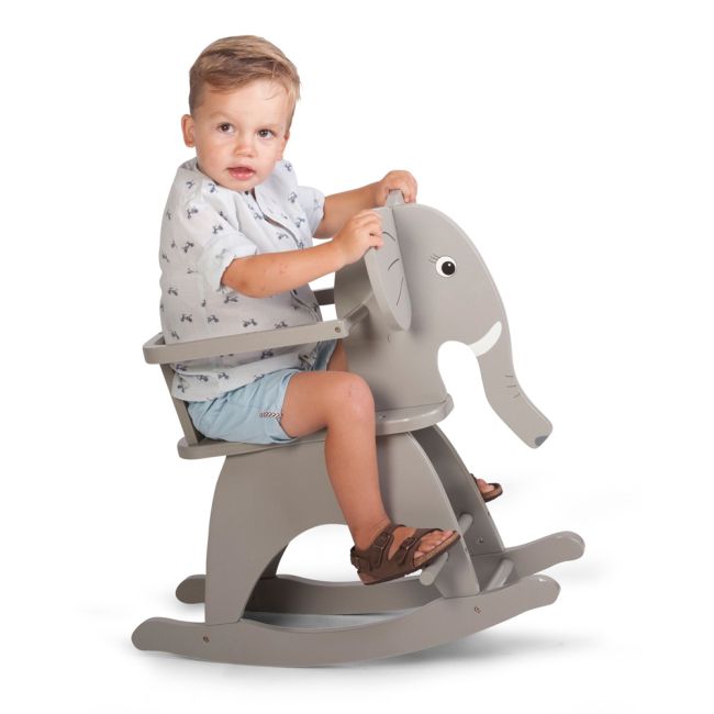 Balansoar din lemn Childhome 65x36x61 cm, Elefant ERFCH-CWRELPH