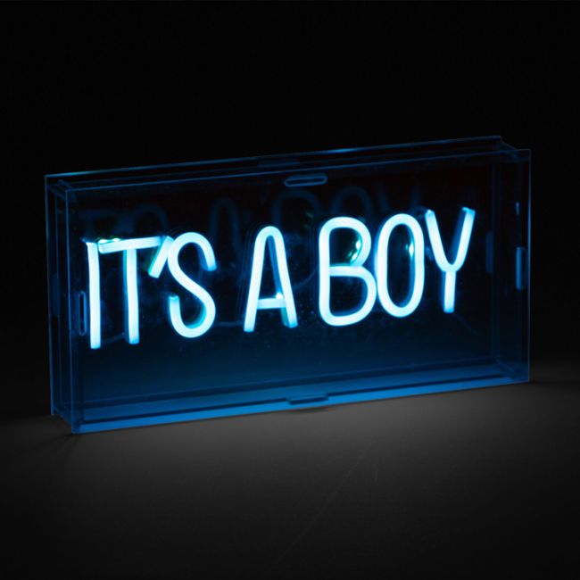 Caseta luminoasa Neon Childhome 30x15 cm, Albastru ERFCH-CHNLBBO