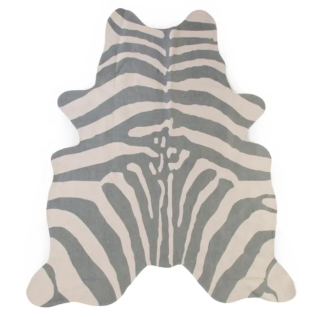 Covor Bumbac Childhome 145x160 cm, Zebra Gri ERFCH-CHCARZEGR
