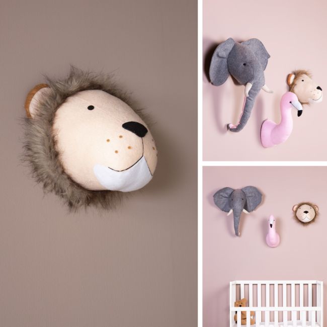 Decoratiune perete Childhome 15x28x36 cm, Leu ERFCH-CCFLIO