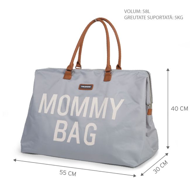 Geanta de infasat Childhome Mommy Bag Gri ERFCH-CWMBBGR