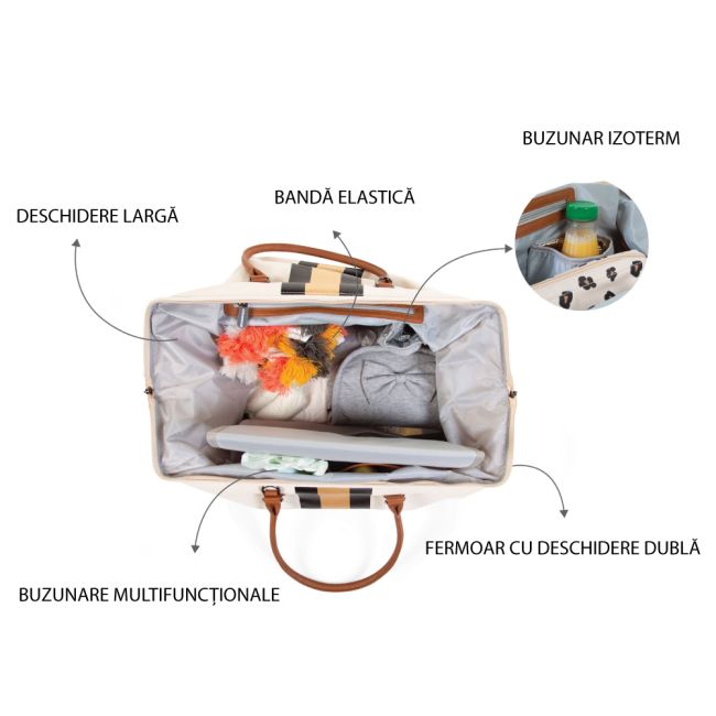Geanta de infasat Childhome Mommy Bag Ivoire ERFCH-CWMBBCOBL