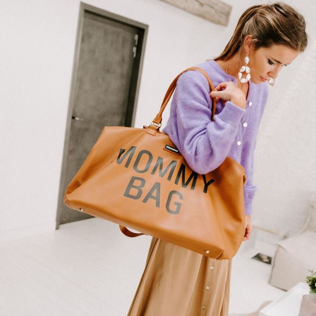 Geanta de infasat Childhome Mommy Bag piele ecologica Maro ERFCH-CWMBBLLBR