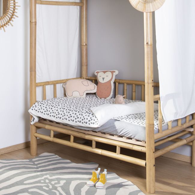 Husa pilota si fata de perna Childhome Jerse 100x140 cm, Leopard ERFCH-CCDCJLEO