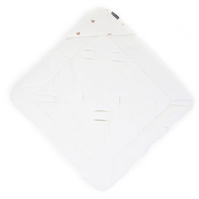 Paturica de infasat Childhome Jerse/Muselina 75x75 cm, Inimioare ERFCH-CCSWJOH