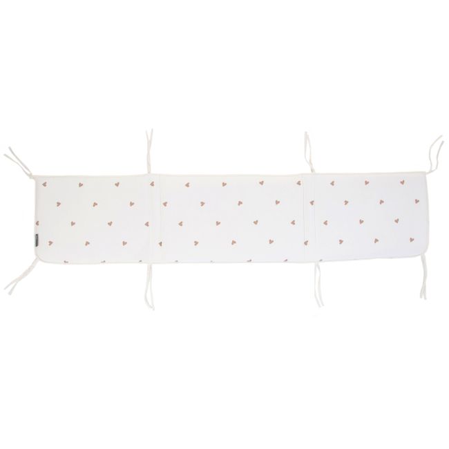 Protectie patut Childhome Jerse/Muselina 35x170 cm, Inimioare ERFCH-CCBPJOH